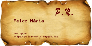 Pelcz Mária névjegykártya